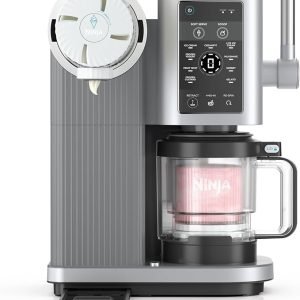 While Stocks Last：Ninja Swirl by CREAMi Ice Cream and Soft Serve Maker, Sorbet, Milkshake, Frozen Yogurt, Low Calories Program & More, 13-in-1, Soft Serve Handle, (2) CREAMi Swirl 16oz Pints, For Kids & ALL ages, NC701